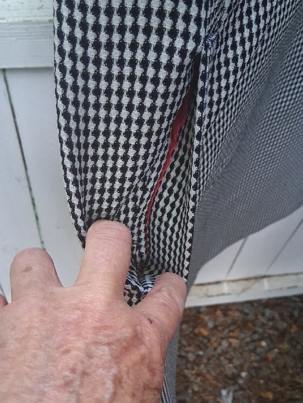 Nine West Black & White Houndstooth Sheath Dress with Red Lining - Picture 3 of 9